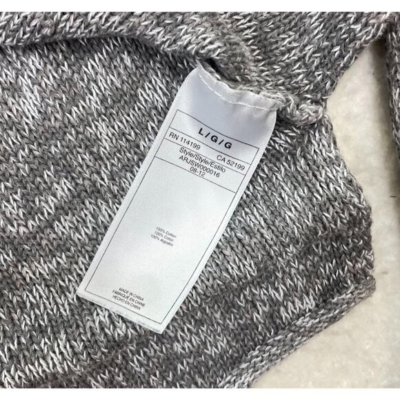 ROXY Pullover Knitted Hoodie Gray Long Sleeve Boho Festival Retro Y2K Size Large - Picture 4 of 5